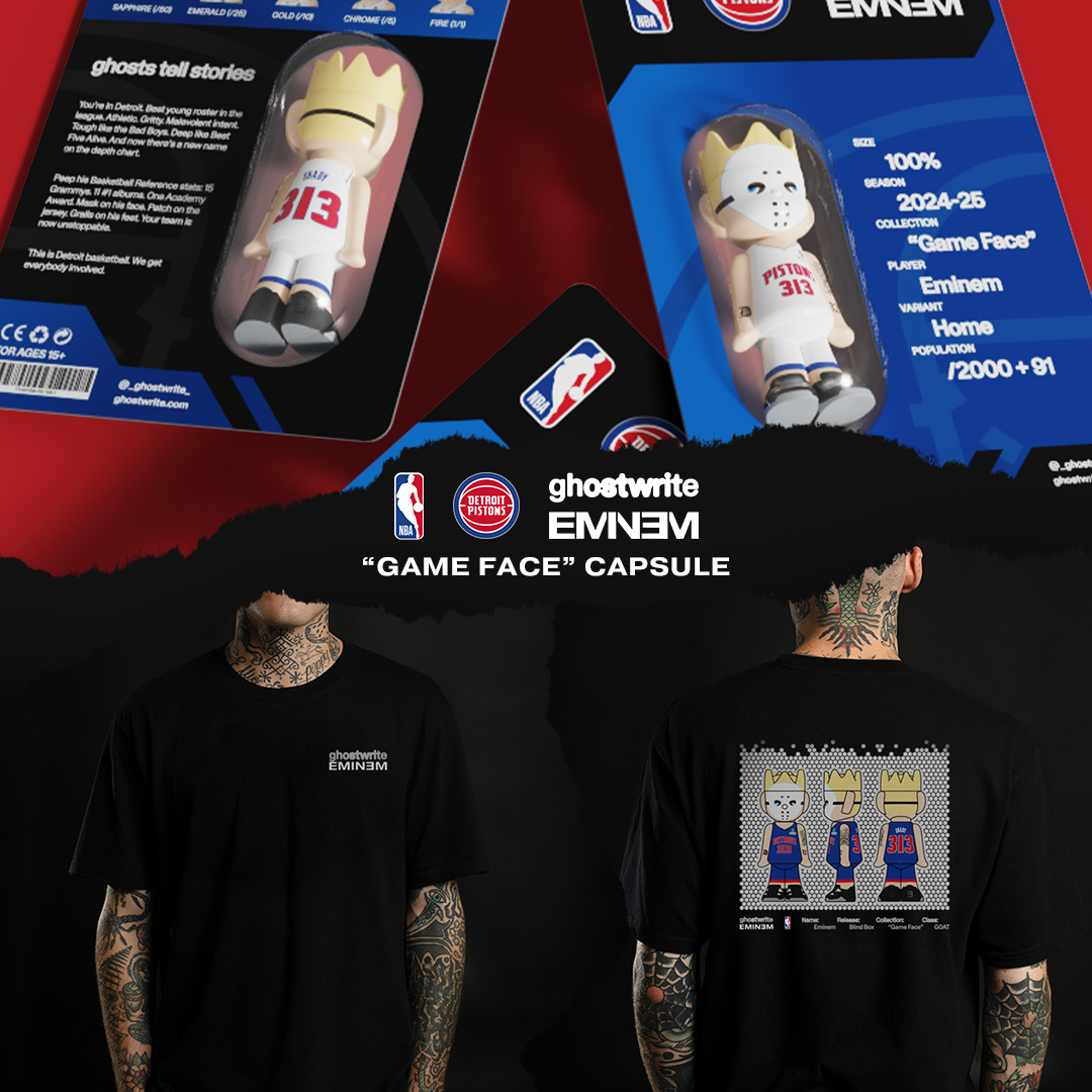 Eminem Levels Up: 'Game Face' Collab with Ghostwrite and NBA Brings Detroit Swagger to Collectibles